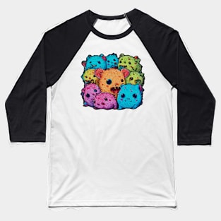 Wombie Zombats - Colorful And Playful Graphic Baseball T-Shirt